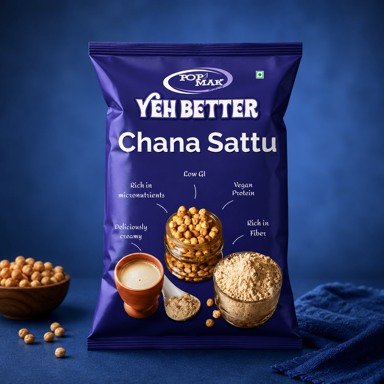 Chana Sattu Powder | 100% Natural, Gluten-Free & High Protein (500g)