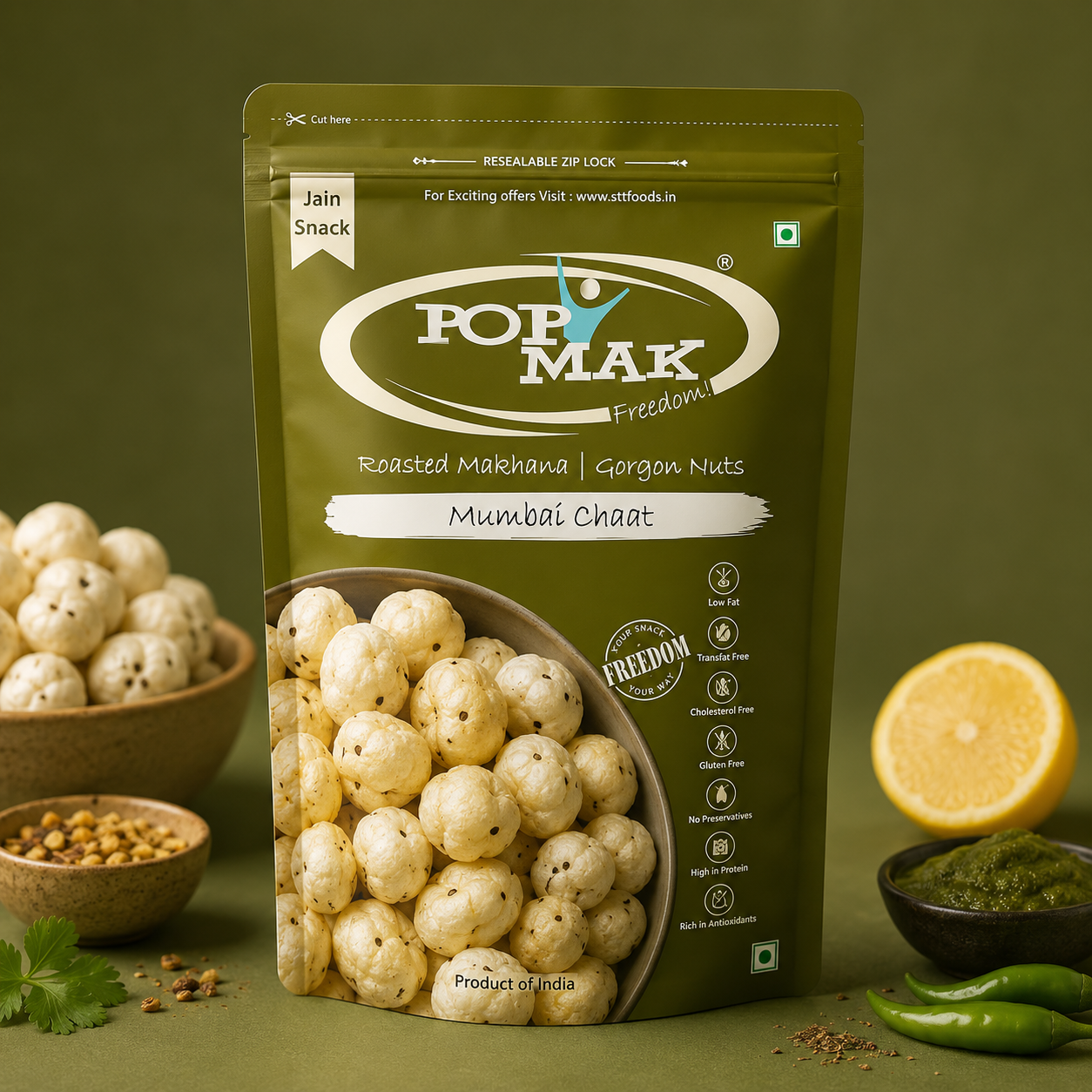 Mumbai Chaat (55g) Guilt-Free Healthy Snacking | Fox Nuts