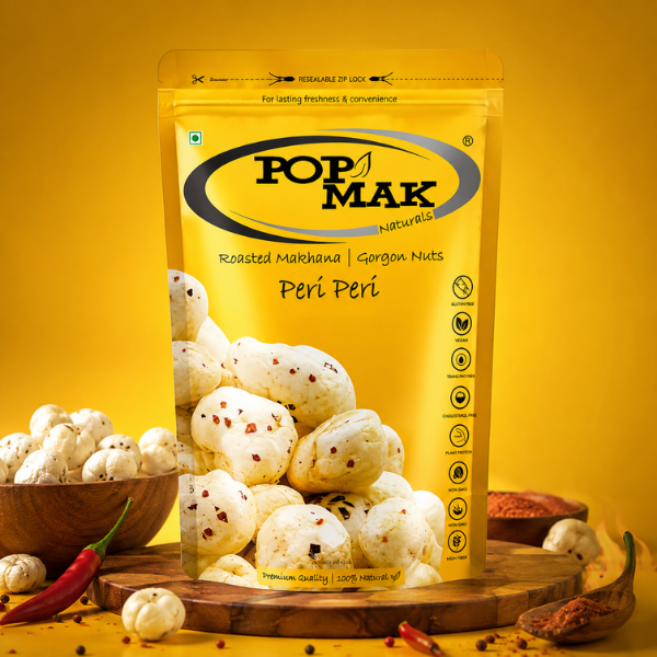 Peri Peri Roasted & Flavoured Makhana | Fox Nuts for Healthy Snacking (55 g)