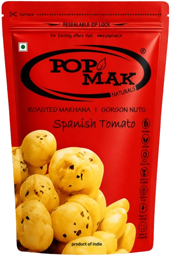 Spanish Tomato Roasted & Flavoured Makhana – Crunchy & Healthy Fox Nuts Snack