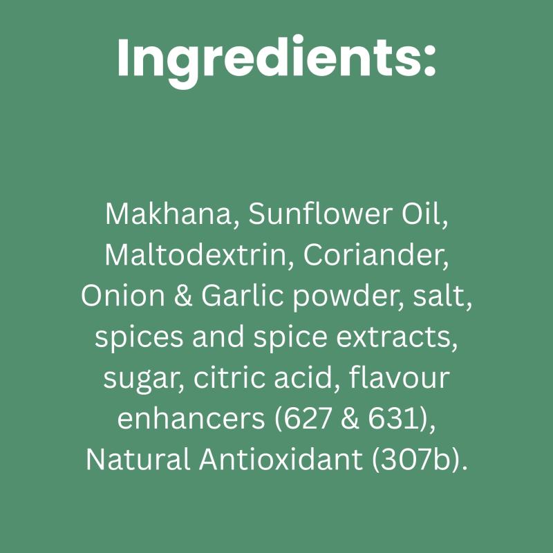 Popmak Roasted Flavoured Makhana – Coriander Delight (55g)