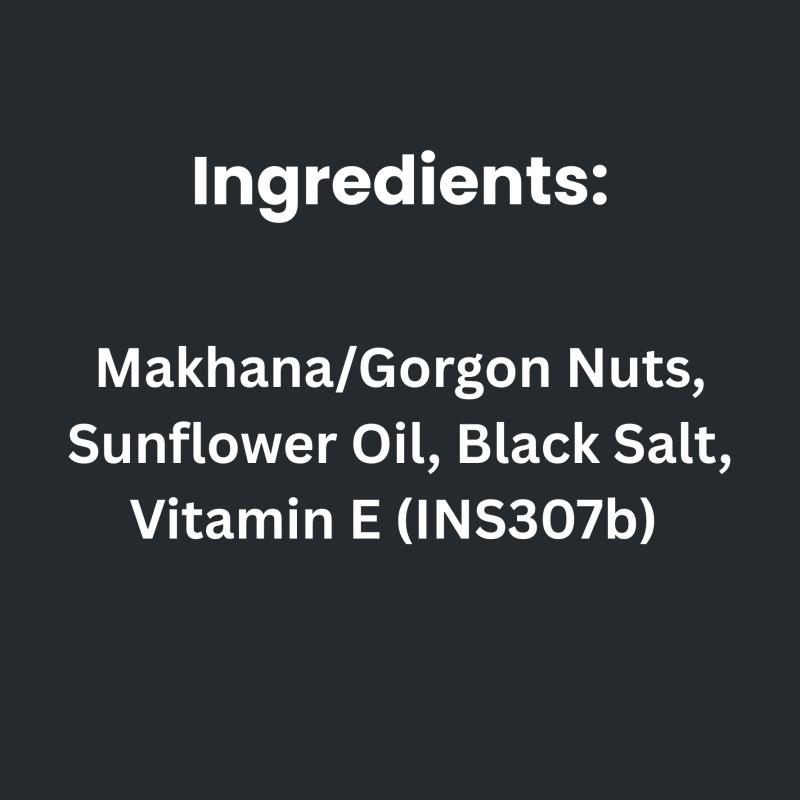 POPMAK Roasted & Flavoured Makhana – Black Salt (55g) | Guilt free, Healthy Snack | Fox Nuts