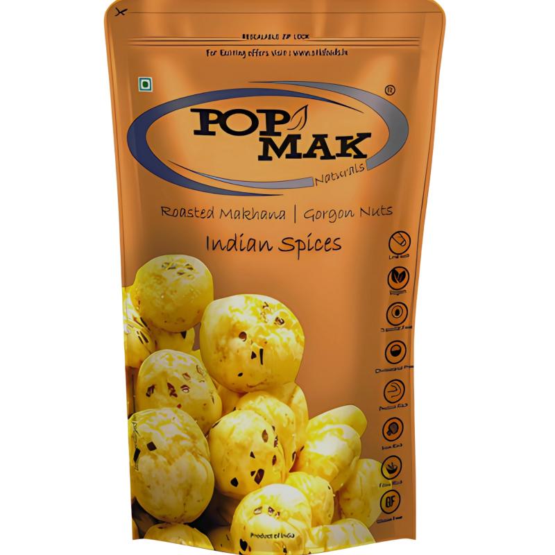 Popmak Roasted & Flavoured Makhana – Indian Spices, 80g  Crunchy | Flavourful | Guilt-Free | Healthy Snack
