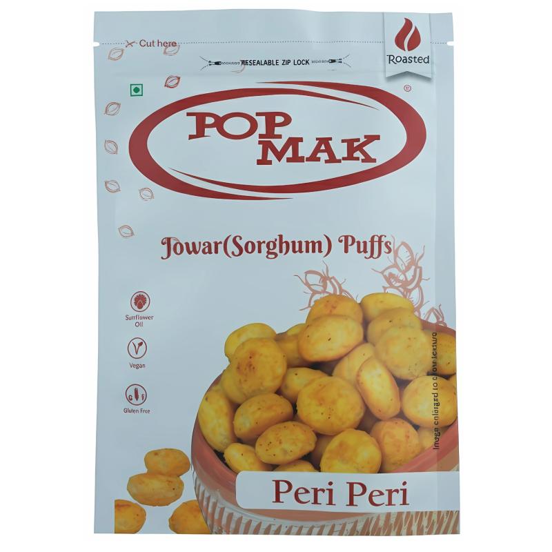 POPMAK Jowar Puffs – Peri Peri | Crunchy, Guilt-Free & Healthy Snack!