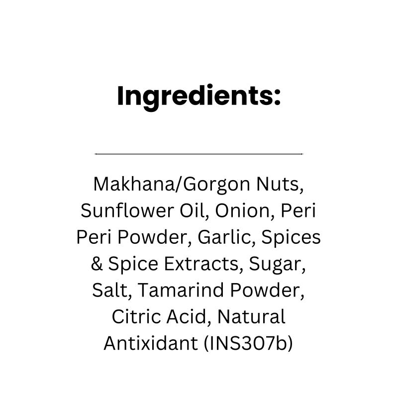 Popmak Peri Peri Roasted & Flavoured Makhana | Fox Nuts for Healthy Snacking (55 g)