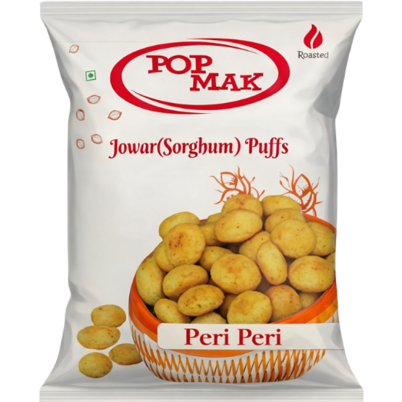 POPMAK Jowar Puffs – Peri Peri | Crunchy, Guilt-Free & Healthy Snack!