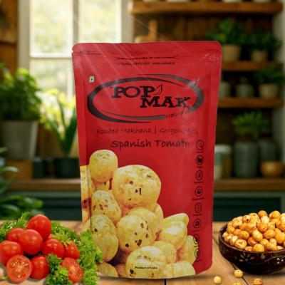 Popmak Spanish Tomato Roasted & Falvoured Makhana – Crunchy & Healthy Fox Nuts Snack