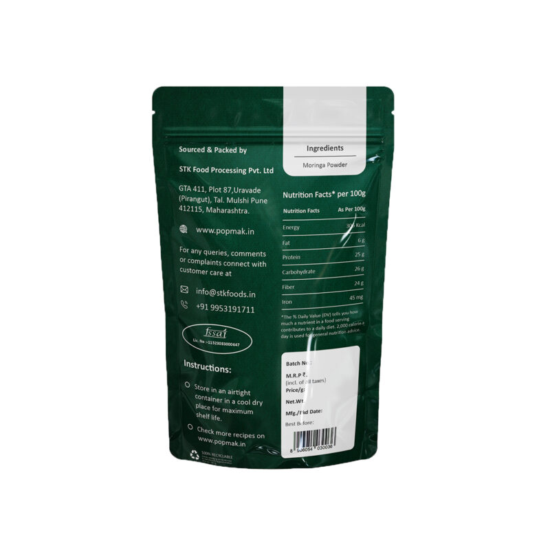 Moringa Powder Back 2